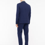 Abito slim fresco di lana stretch 44 / BLU