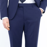 Abito slim fresco di lana stretch 44 / BLU