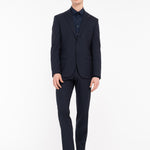 Abito in fresco di lana stretch 44 / BLU