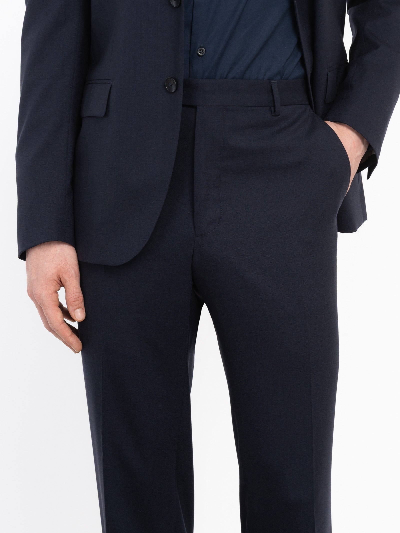 Abito in fresco di lana stretch 44 / BLU