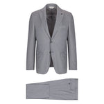 Abito gessato lana vergine super 100`s 44 / GRIGIO