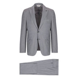 Abito gessato lana vergine super 100`s 44 / GRIGIO