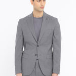 Abito gessato lana vergine super 100`s 44 / GRIGIO