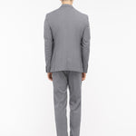 Abito gessato lana vergine super 100`s 44 / GRIGIO