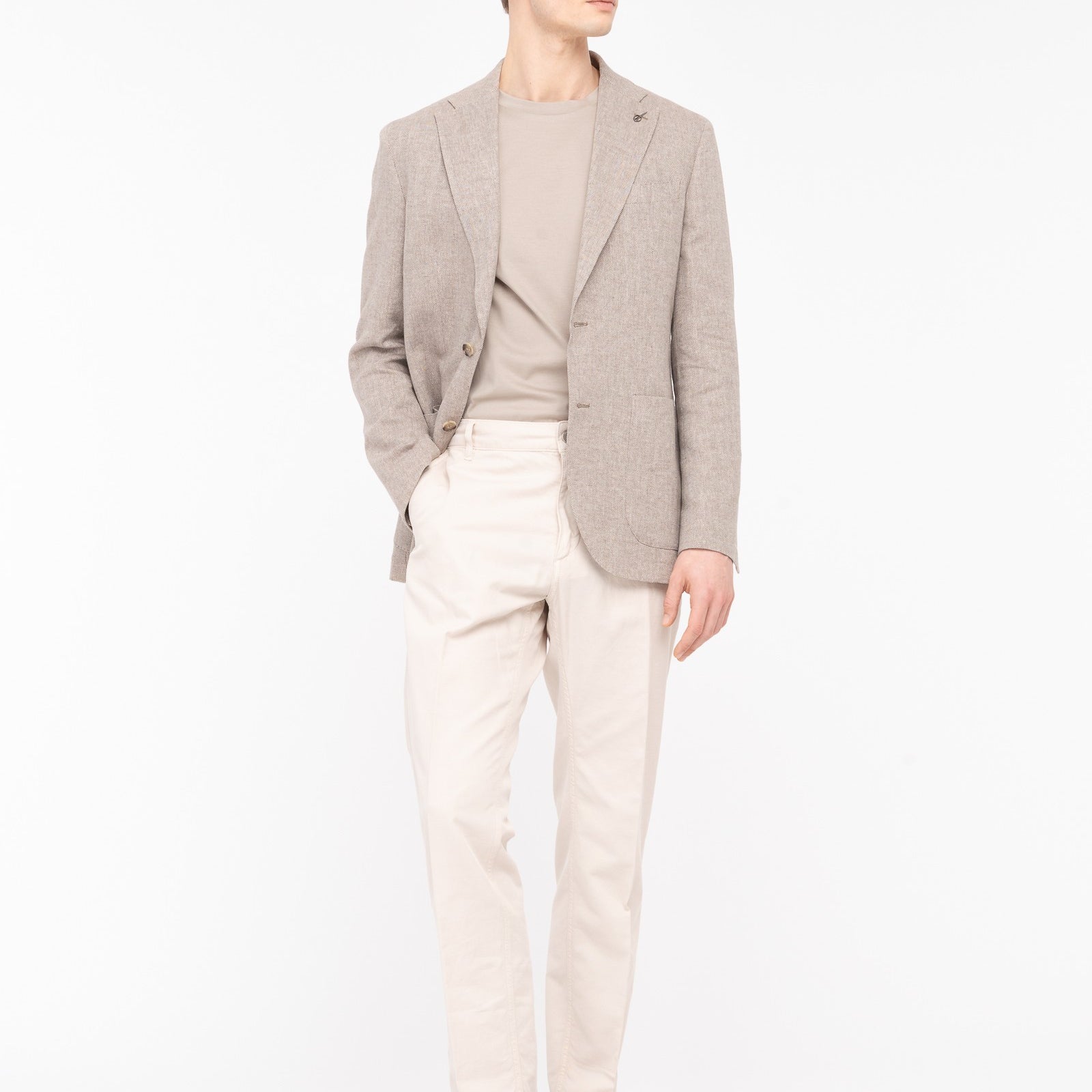 Giacca resca lino cotone 44 / BEIGE