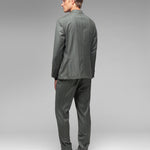 Abito gessato pura lana stretch 44 / VERDE
