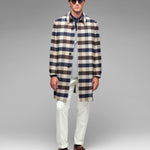 Cappotto check misto lana 44 / MARRONE