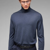 Dolcevita rasato pura lana merinos 3XL / BLU