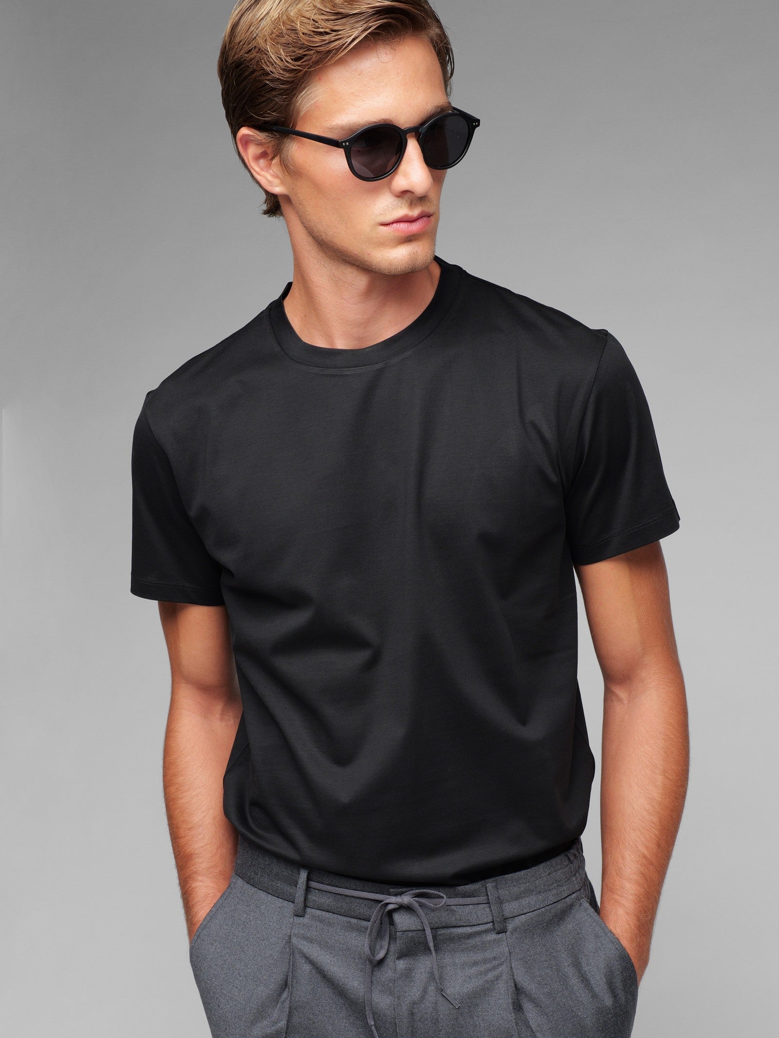 T-shirt jersey di cotone 3XL / NERO