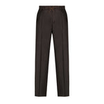 Pantalone jogging flanella di lana stretch 44 / MARRONE