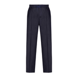 Pantalone jogging flanella di lana stretch 44 / BLU