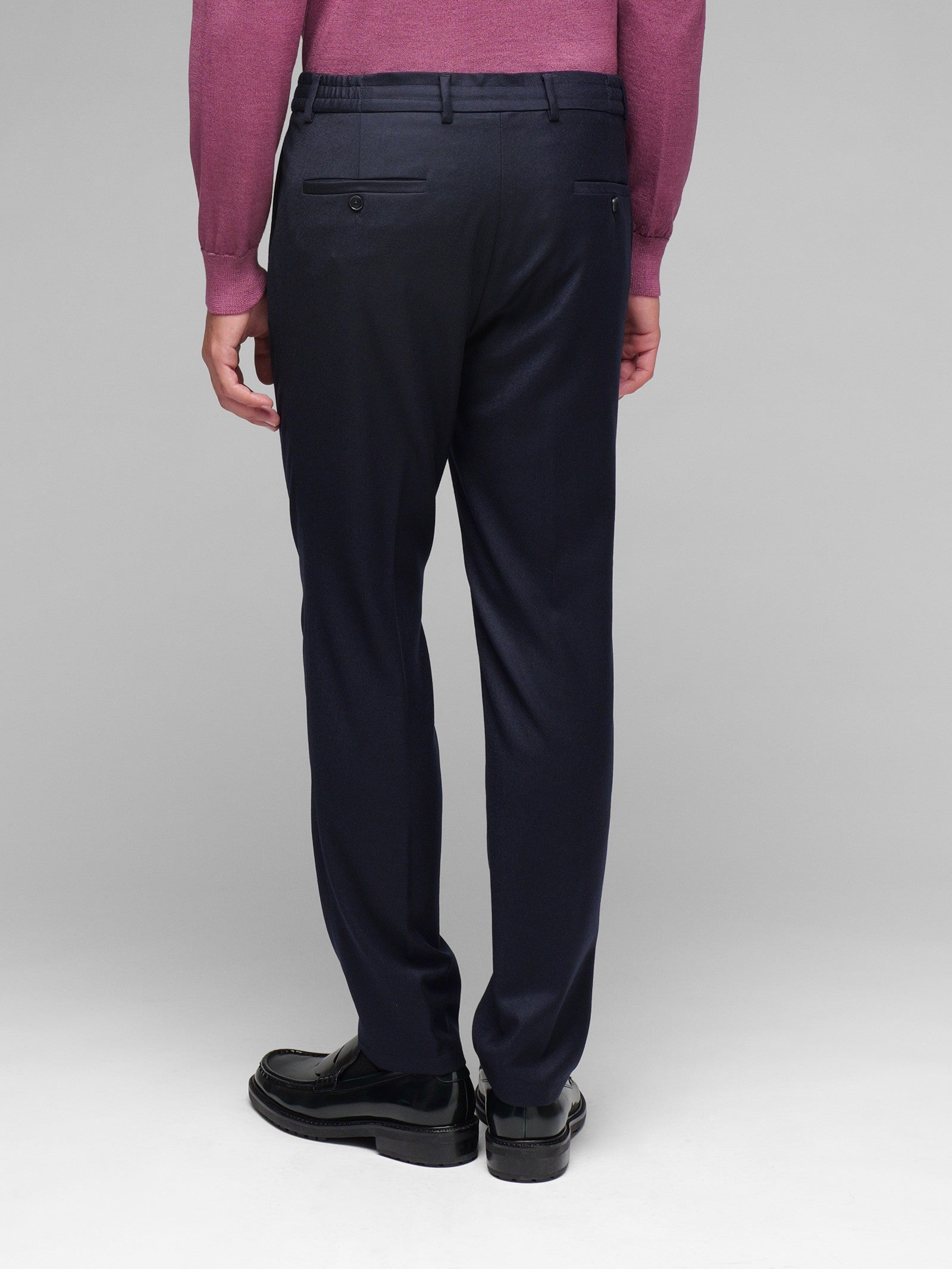 Pantalone jogging flanella di lana stretch 44 / BLU