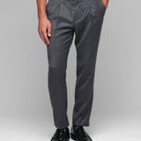 Pantalone jogging flanella di lana stretch 44 / GRIGIO