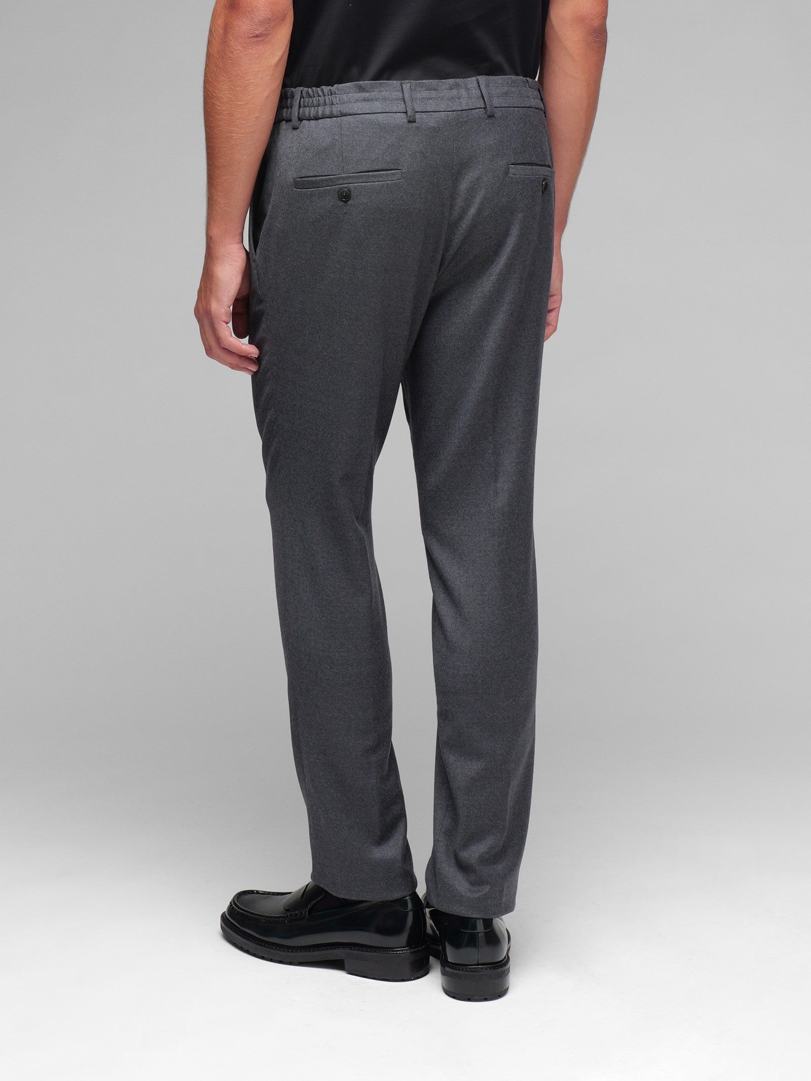 Pantalone jogging flanella di lana stretch 44 / GRIGIO