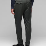Pantalone pinces saglia di lana stretch 44 / VERDE